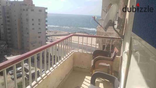 Furnished apartment for rent – Miami | Direct view of the sea and the corniche Area: 140 m Floor: tenth – Elevator Distribution: