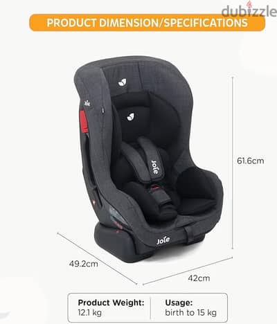 joie car seat tilt like new كرسى اطفال للسيارة بالكرتونة