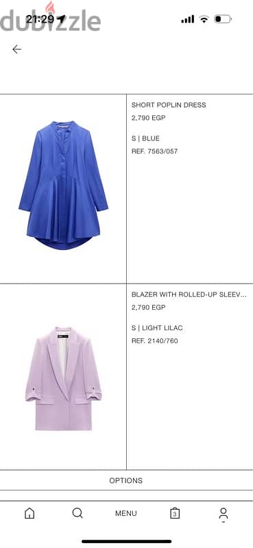 Zara small popline long shirt or short dress