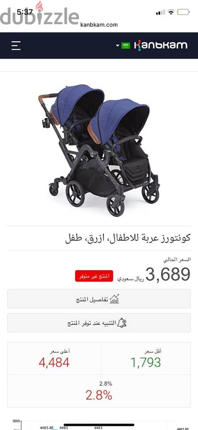 عربية أطفال لتوأم - twin baby stroller