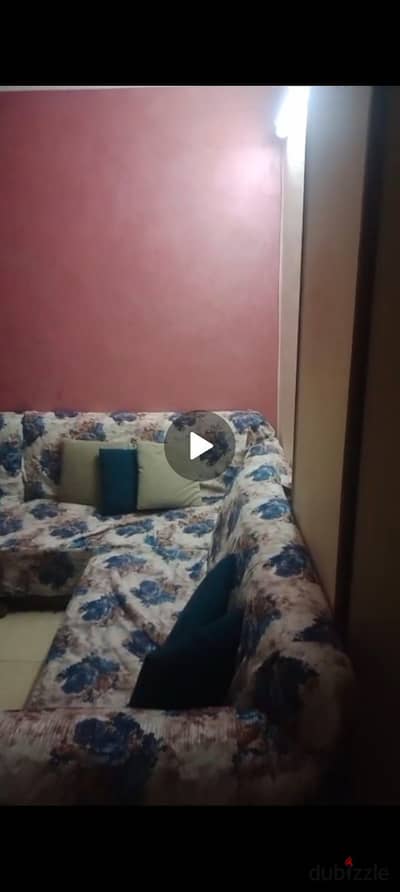 Furnished apartment for rent in Al Shorouk City, directly opposite the Arab University, three rooms, first floor, balcony