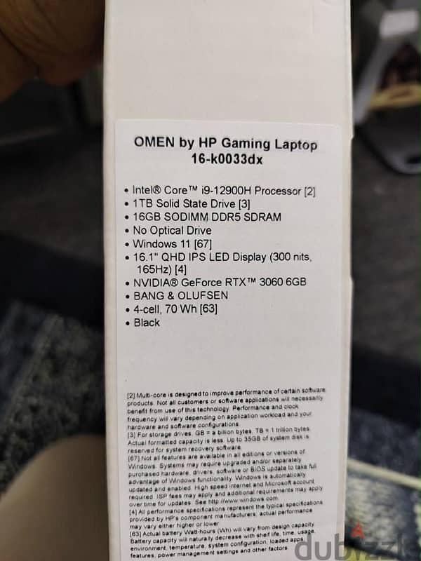 HP OMEN 16 CORE i9 1