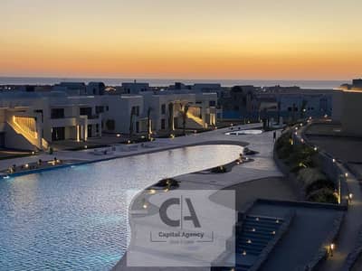 شاليه للبيع في مكادي هايتس متشطب بالكامل بمقدم 10% في البحر الاحمر مع ساويرس اوراسكوم -  بفيو لاجون  Makadi Heights Red Sea Resort