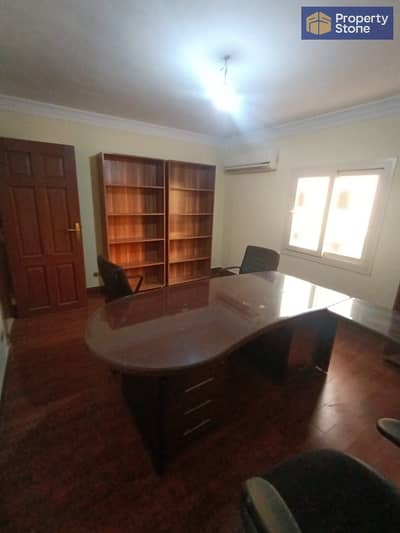 Administrative office for rent, 230 square meters, on the main Carrefour Street in Zahraa El Maadi,