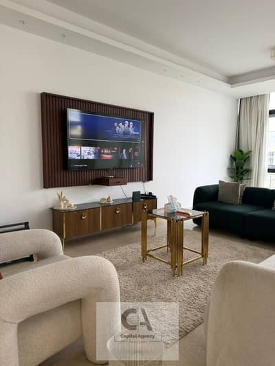 Apartment for rent in Waterway Fifth Settlement fully finished modern furnishings and a view of the water feature. First occupancy. | Waterway