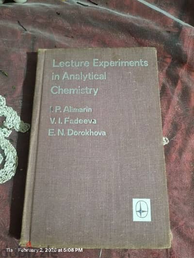 lecture Experiments Experiments in analytical chemistry