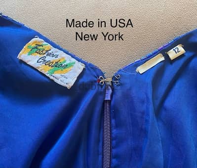 silk dress royal blue color    فستان سهرة للأفراح