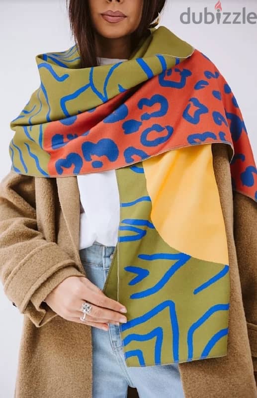 leopard scarf. Used once 2