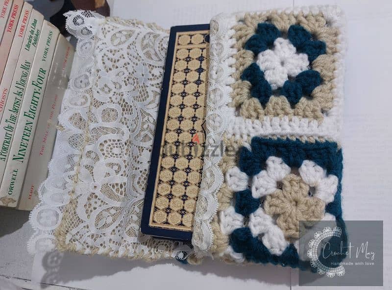 Crochet book cover 1