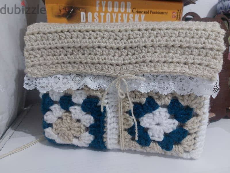 Crochet book cover 3