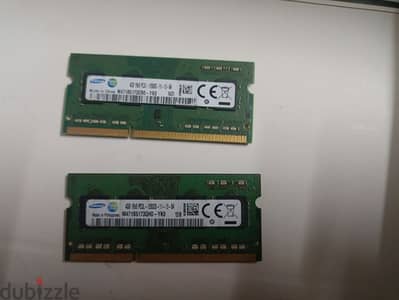 رامات DDR3 4GB  عدد 2 رامه 2*4