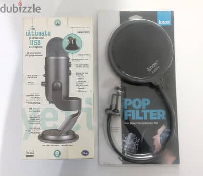 ميكروفون Blue Yeti USB لون رصاصي