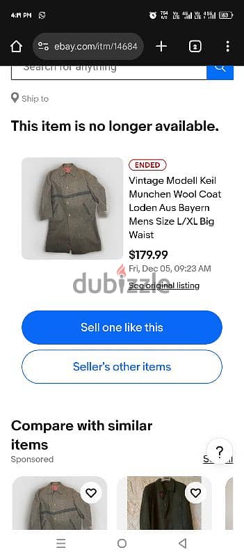 a brand new german coat  ( ORIGINAL MODELL MUNCHEN)