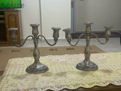اتنين شمعدان فضي