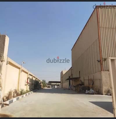 محزن أو مصنع مساحة ١٠٠٠ متر صافي جملون و ٥٠٠ متر و٨٠٠ متر
