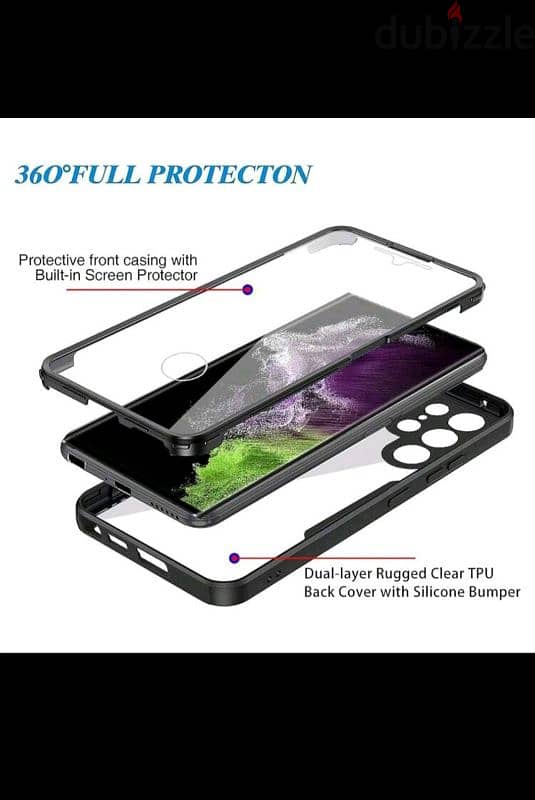 Black 360-Degree case - Samsung Galaxy S24 Ultra 3