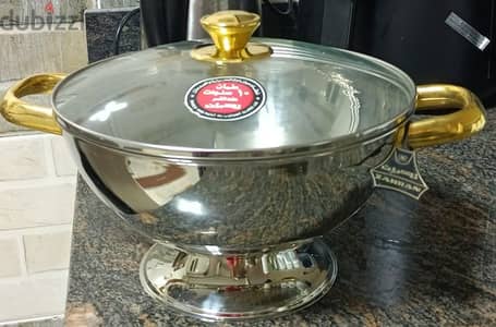 2 حلة تقديم استانلس استيل  زهران 18/10 مقاس 20 و 24