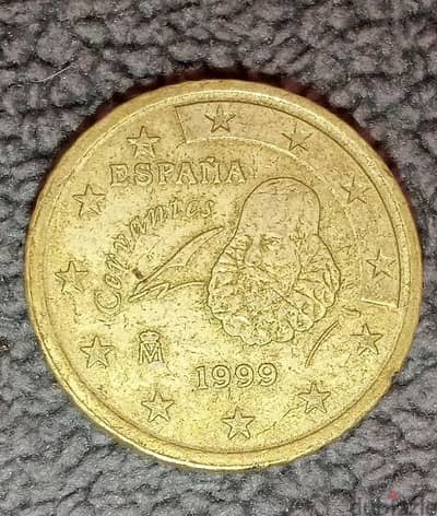عملة 50 سنت يورو إسبانيا إصدار 1999
