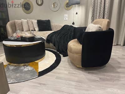 3 seater sofa & chair ( Fabricated by Nagib Selim )