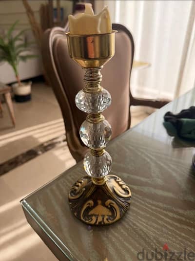 شمعدان كريستال وناس للبيع