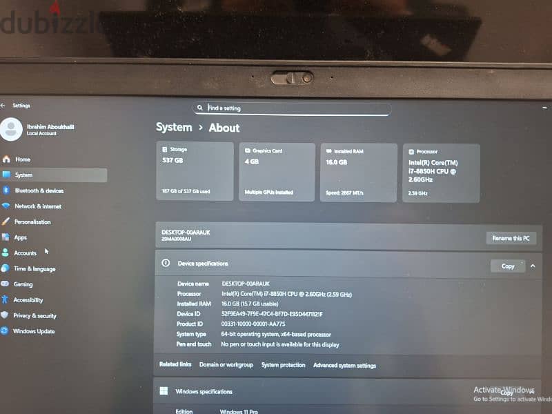 Lenovo Core i7 vpro 8th Gen _Installments up to 6 months 6