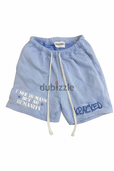 kracked blue shorts شورت ازرق original