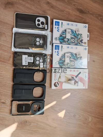 Honor magic6 pro screen protector and leather case