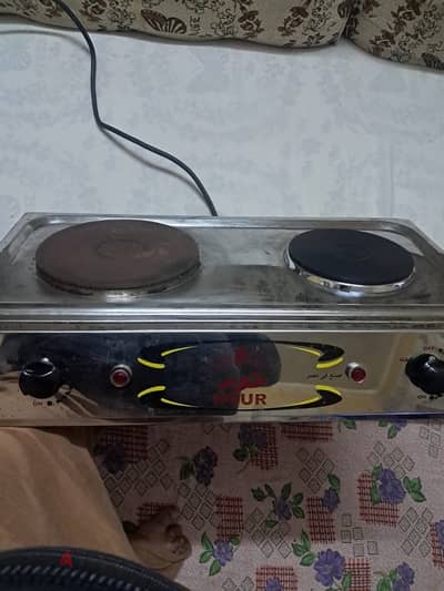 بوتاجاز كهرباء مسطح استالستيل 2 عين