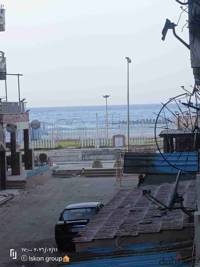 شقه فى الكيلو 21 شاطئ النخيل رابع عمارة من البحر موقع متميز للمصيف والاستثمار الجيد