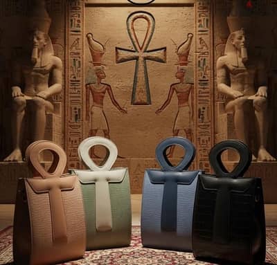 شنط فرعونيه جلد فاخر يدويه الصنع limited edition