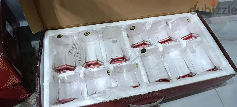 طقم اكواب زجاج ١٢ قطعه