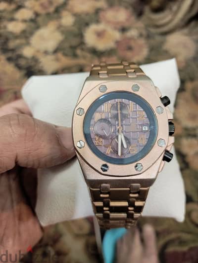 ساعة اوديمار بياجيه AP Royal Oak - روز جولد - عدادات كرونوغراف فعلية