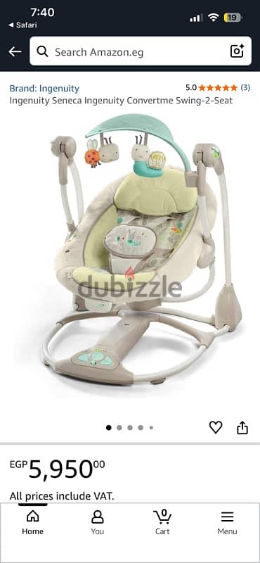 Ingenuity Swing convert me 2 seat