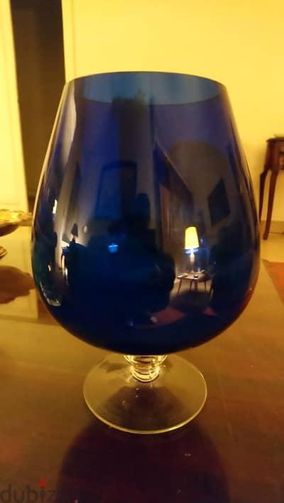 vintage empoli italian crystal vase