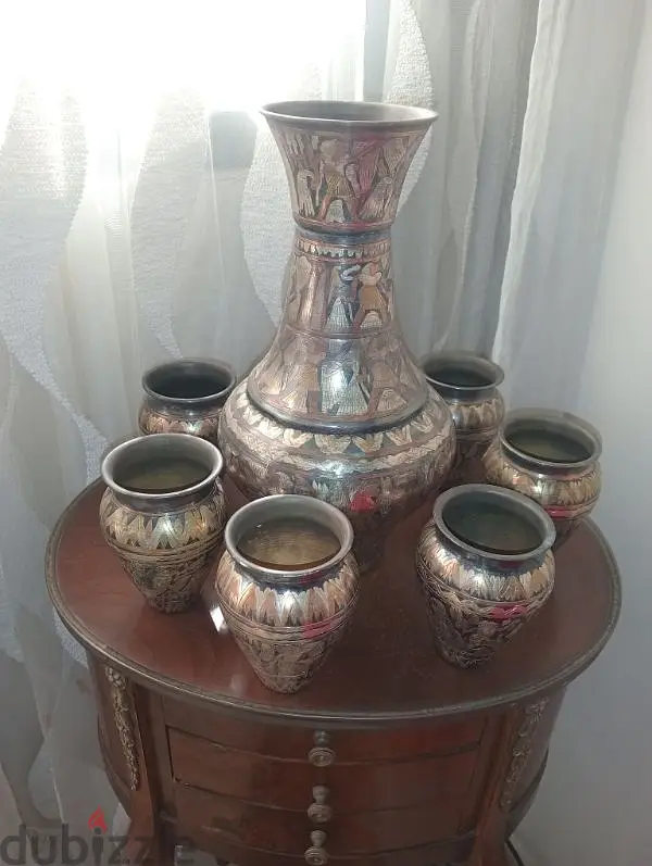 فازه انتيك نحاس احمر شغل يدوي