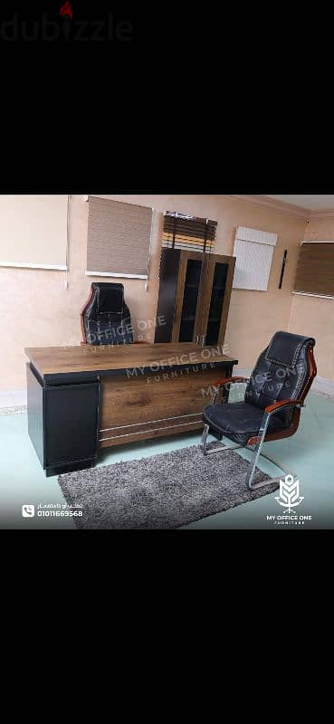 مكتب مدير خشب ام دى اف مقاس140سم