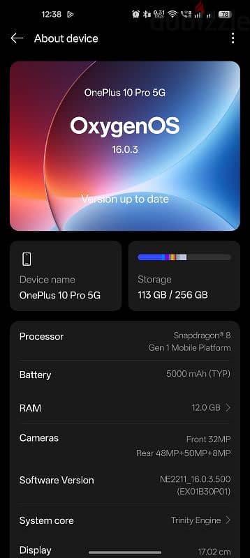 oneplus 10 pro android 16 1