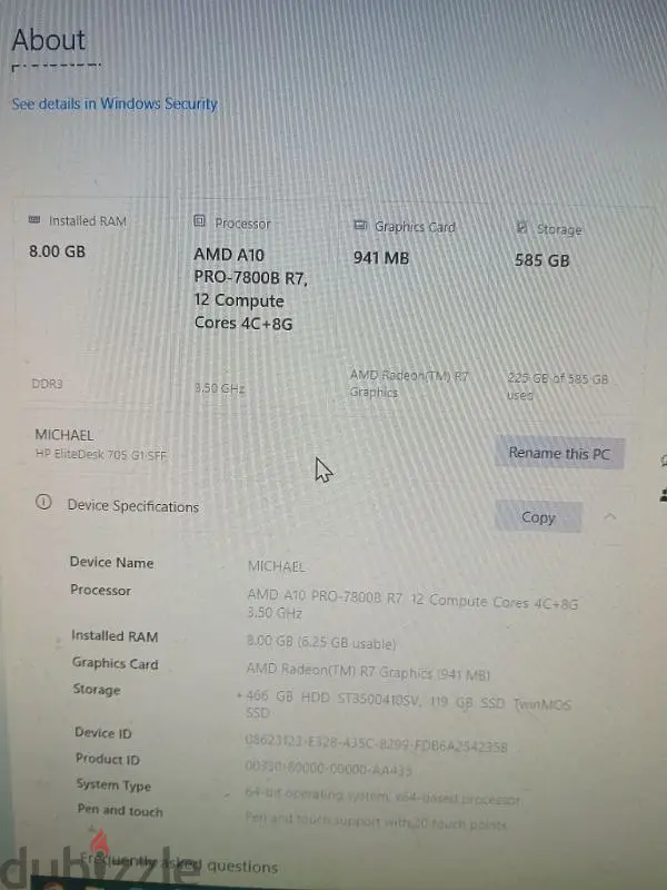 كيسه hp ب processor amd a10 pro65619887060097122