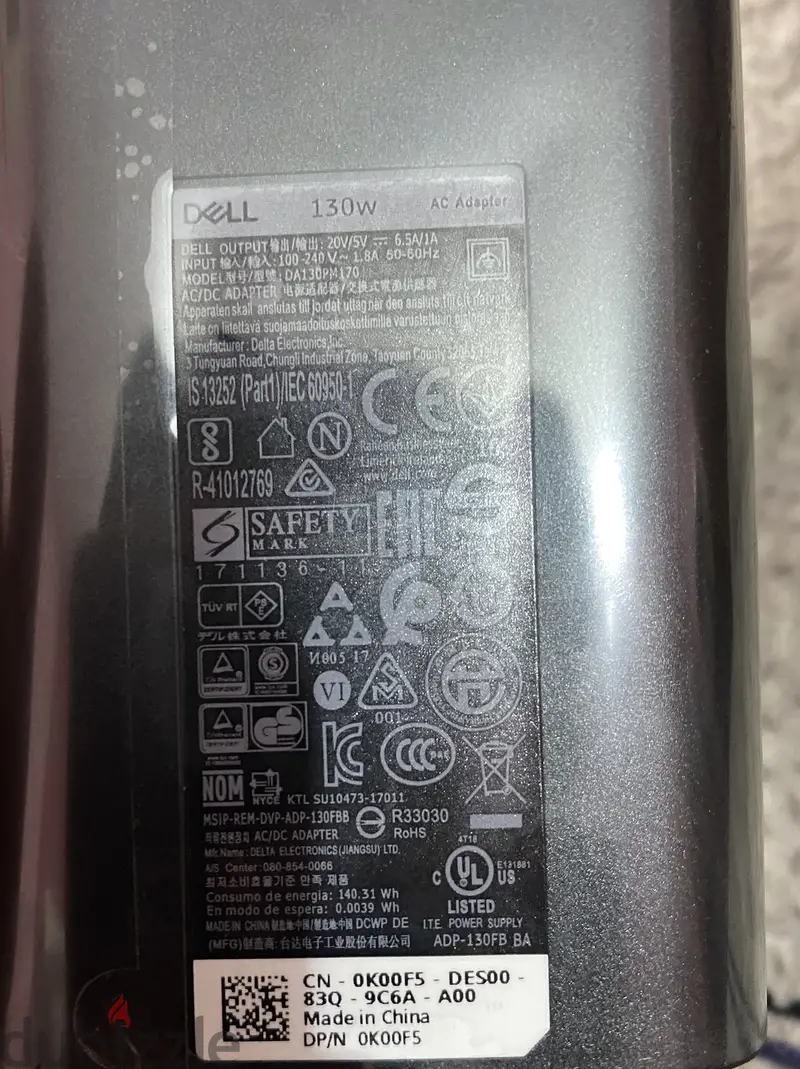 Dell 130W Type-C Charger65616951159810121