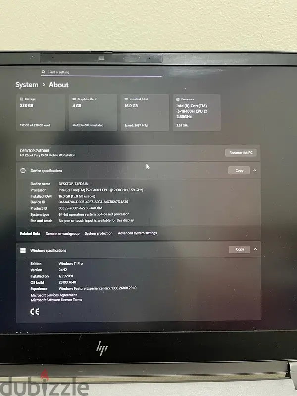 HP ZBOOK15 FURY65616951003394125