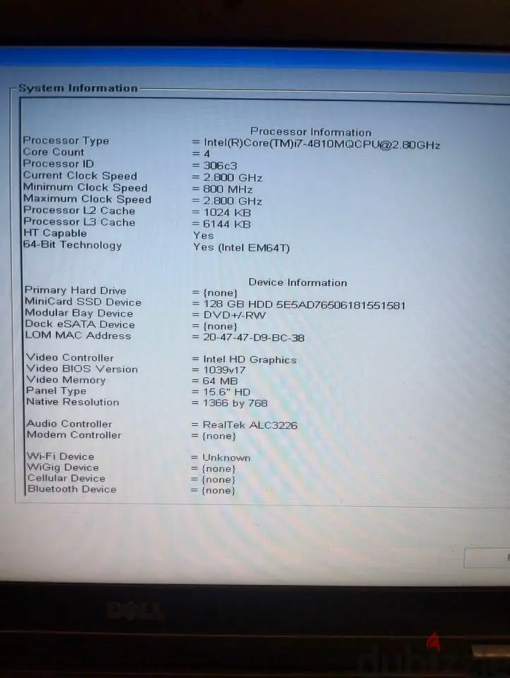 Dell Latitude e654065616951013377124