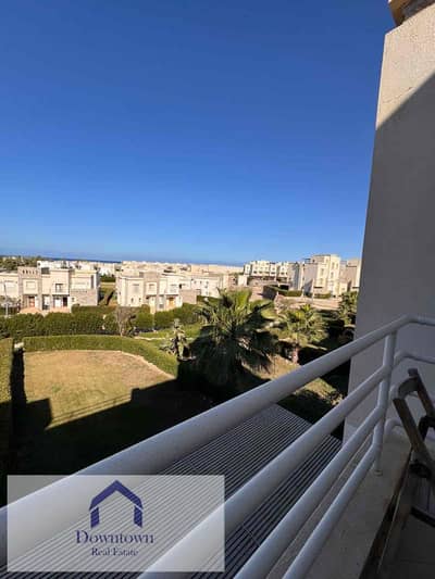 I villa chalet in Amwaj North Coast, two floors and a roof. The first floor has a reception area with three pieces, a kitchen, and a bathroom. The second floor has two rooms and a bathroom, and the third room is a master with the possibility of building additional space on the roof.