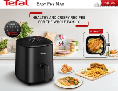مقلاة هوائية تيفال جديدة إيزي فراى ماكس 5 لتر Tefal  EY2458EG