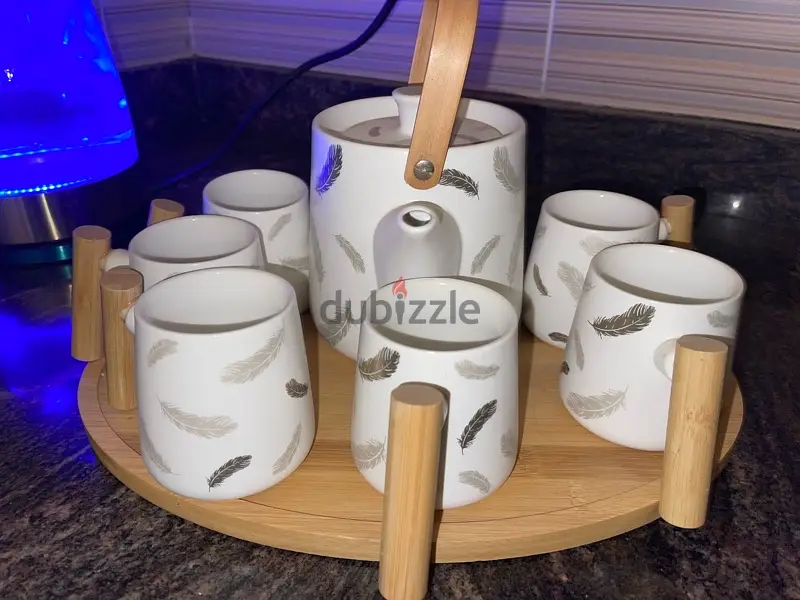 Tea Set with Wooden Tray65619879694211121