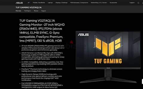 Asus TUF gaming monitor
