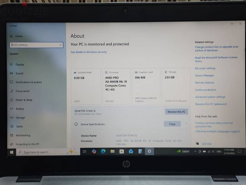 HP Laptop 4
