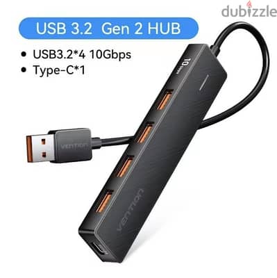 هاب فنشن الأصلي Vention USB 3.2 Gen 2 - سرعة 10Gbps (جديد)