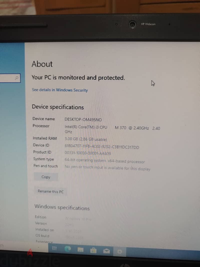 HP Pavilion g series -- I3 2