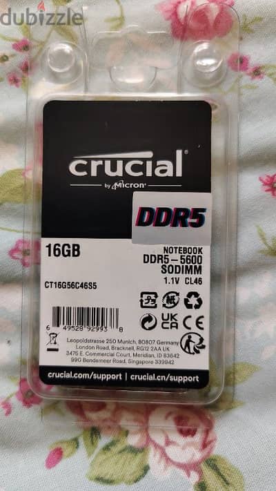رام 16gb ddr5 crucial