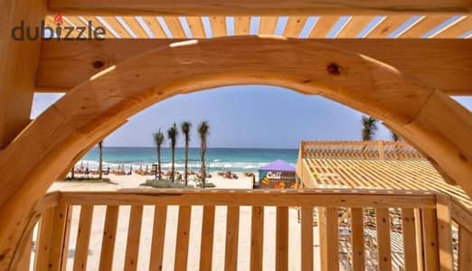 Fully finished chalet with roof for ready to move , for sale at a great price with sea view inside Cali Coast, Ras El Hekma